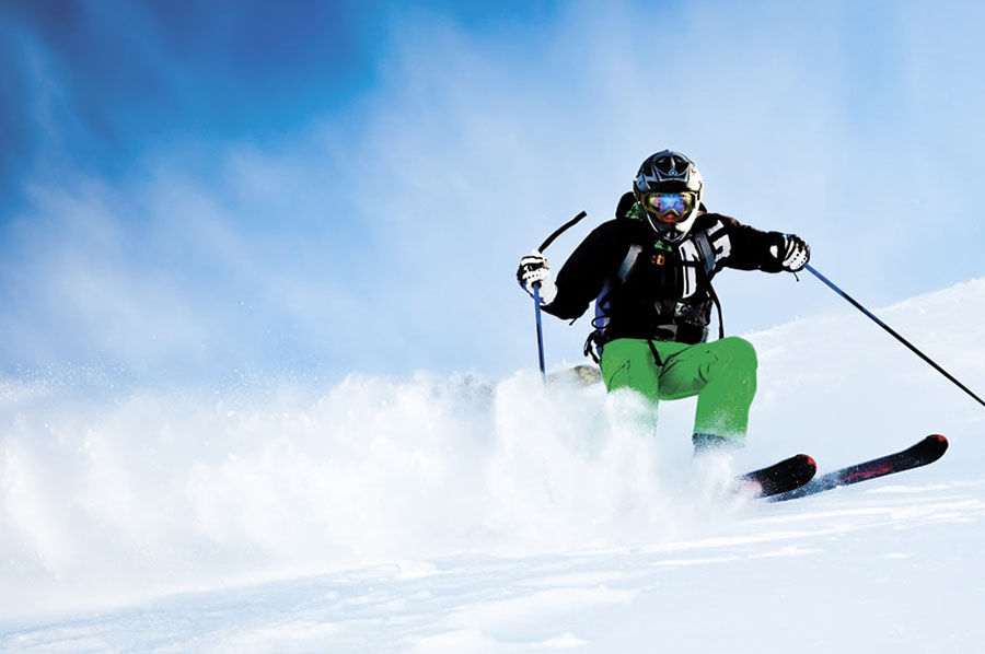 Skifahren Vals 3000 - Tiefschnee